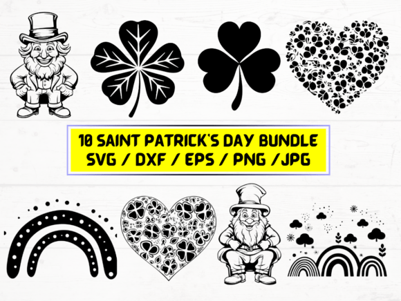 8 Saint Patrick’s Day SVG Bundle: Graphics for Crafts & Content