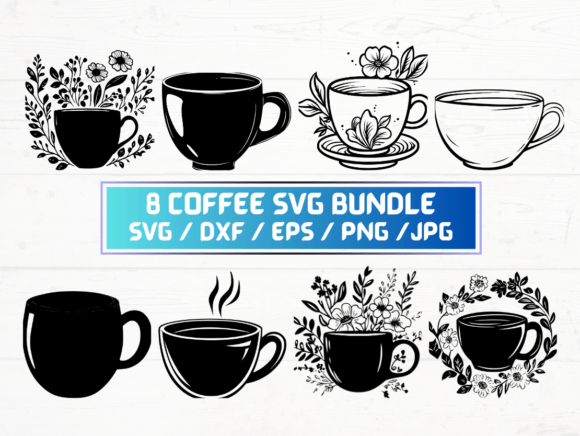 Coffee Laser Cut Graphics for Crafts