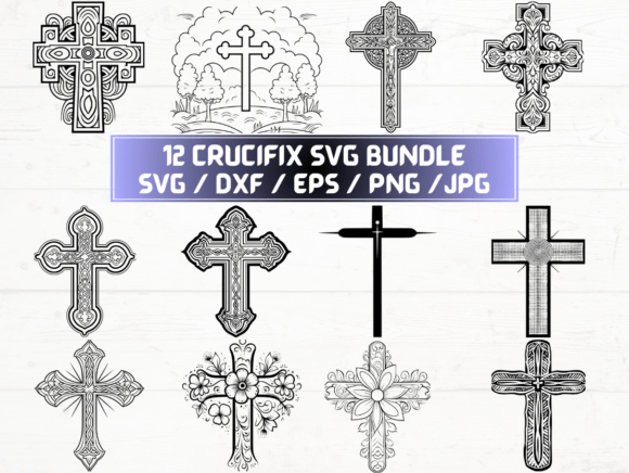 Cross Crucifix SVG for Crafts and Graphics
