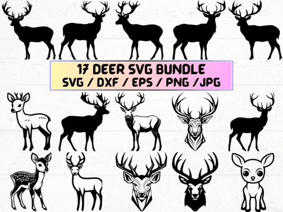 Deer Laser Cut Graphics for Crafts Publishing