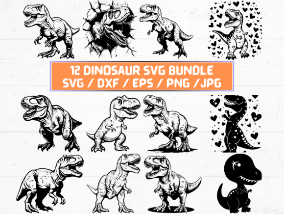 Dinosaur SVG File for Graphics and Crafts