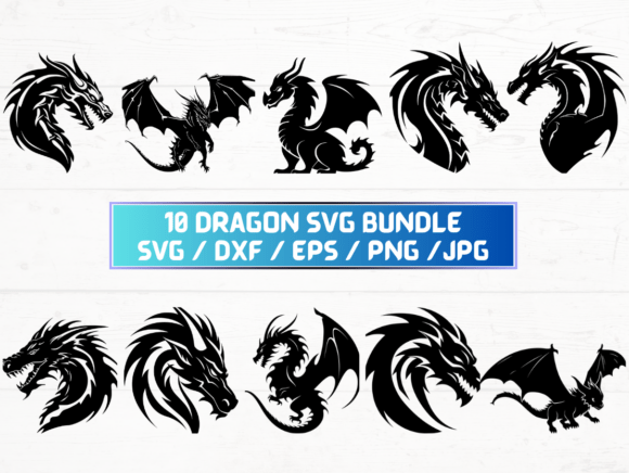 Dragon Laser Engraving Cut Files for Graphics and Crafts
