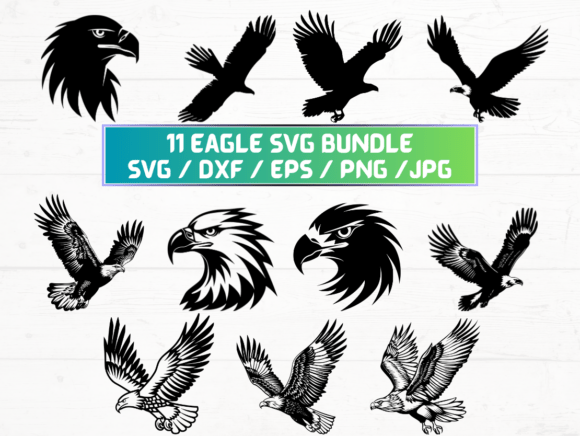 Eagle Laser Engraving Cut Files for Graphics and Crafts