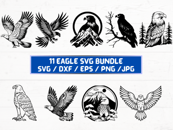 Eagle SVG Bundle Graphics for Crafts