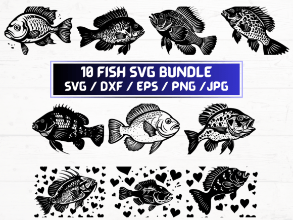 Fish Silhouette SVG: Graphics for Crafts & Content Publishers