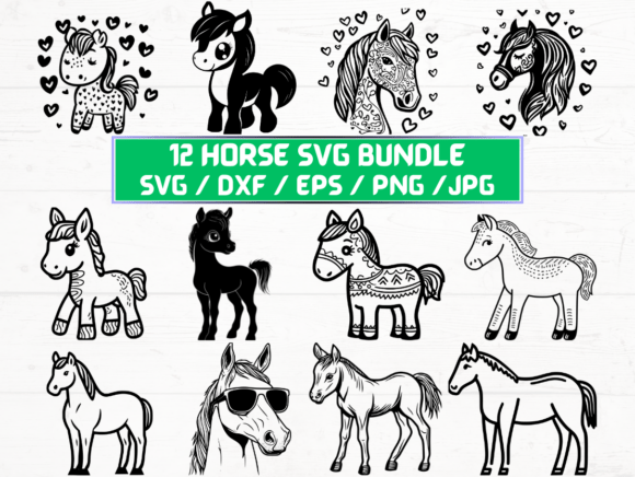 Horse Silhouette SVG: Graphics & Crafts for Local Branding
