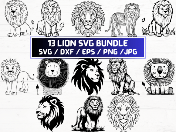 Lion Laser Cut Graphics for Crafts