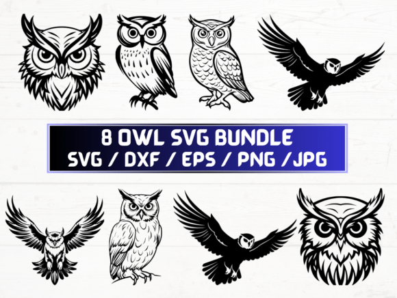 Owl Engraving SVG: Crafts & Graphics for Digital Sellers