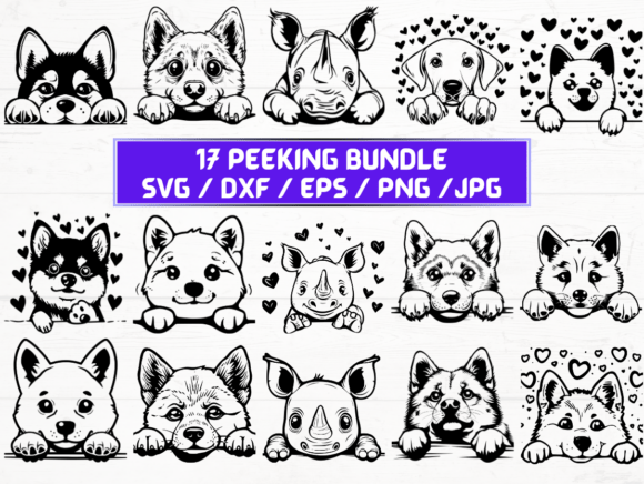 Peeking SVG Bundle: A Crafters’ Graphic Design Asset