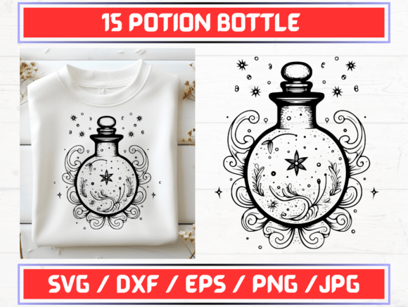 Potion Bottle SVG: Graphics for Local Branding & Graphic Templates