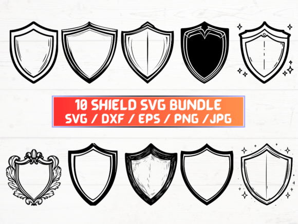 Shield Graphics for Crafts