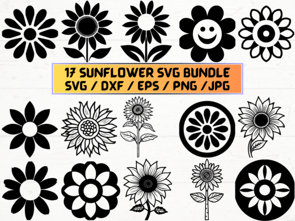 Sunflower Engraving SVG: Graphics for Crafts & Content Publishers