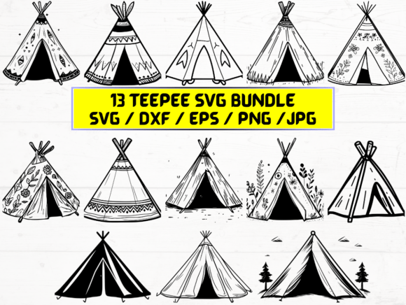 Teepee SVG: A Graphic Asset for Crafts and Branding