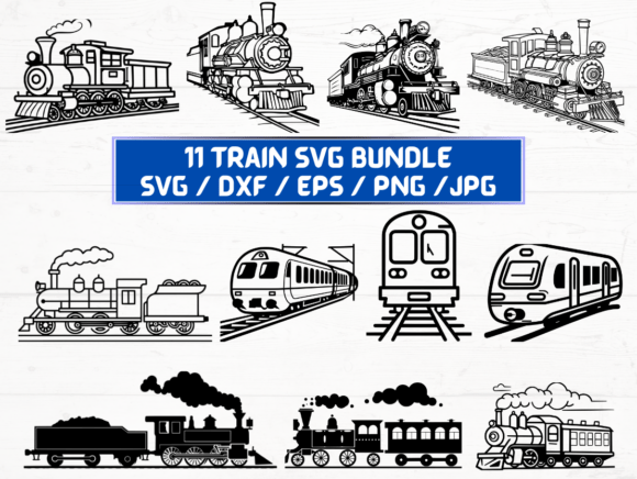 Train Silhouette: Graphics for Crafts & Creative Branding