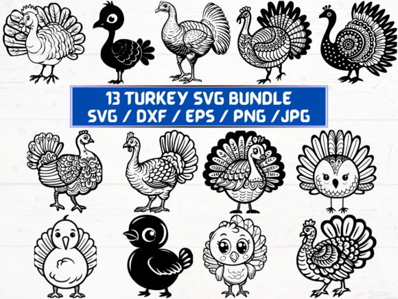 Turkey SVG Bundle for Crafts & Graphics