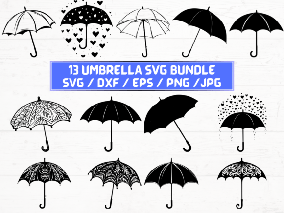 Umbrella Laser Cut Graphics for Crafts