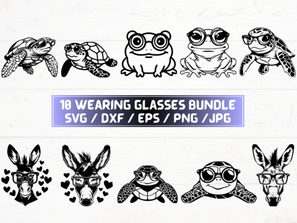 Wearing Glasses Graphics for Crafts and Branding