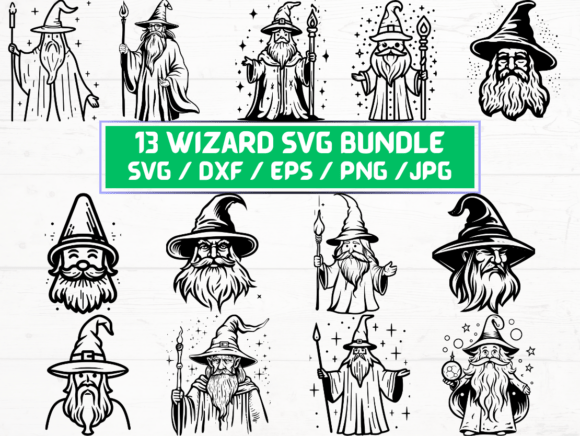 Wizard Graphics for Crafts and Branding